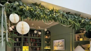 Garland Tension Rod Christmas Decor DIY Idea!