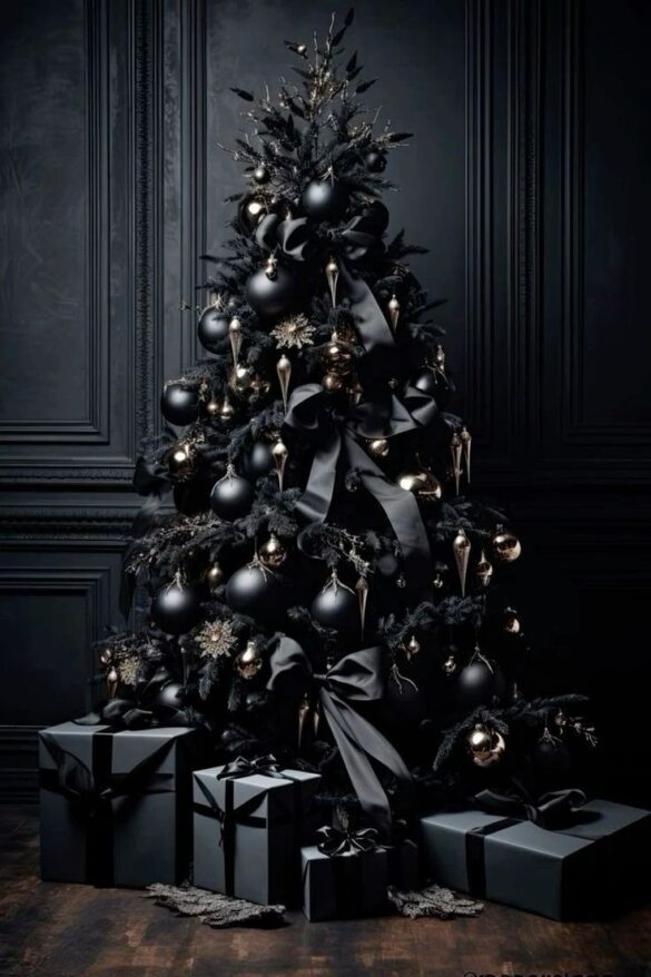 Black Christmas Tree for Elegant Home Decor