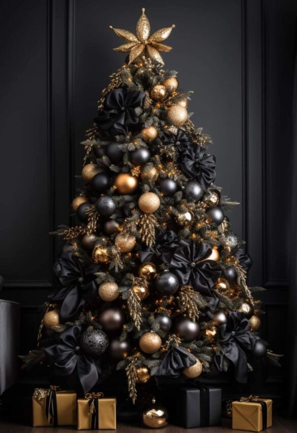 Black Christmas Tree for Elegant Home Decor