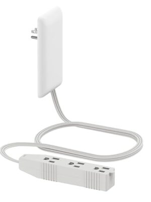 LIDER Flat-Face Outlet Extender with 3 Receptacles