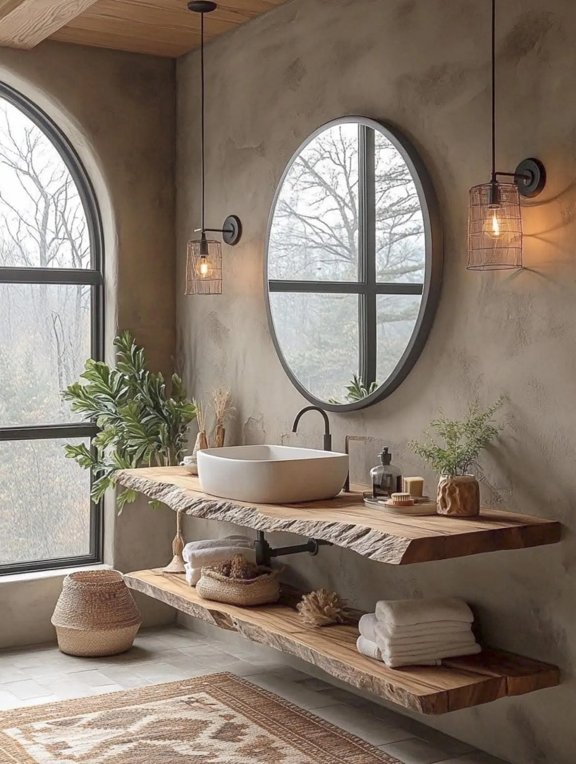 How to Create a Rustic Bathroom on a Budget: Rustic design is evolving to include modern touches, like matte black fixtures and industrial lighting. It’s a trend that feels both timeless and fresh, perfect for those who want a bathroom aesthetic that’s warm, natural, and effortlessly stylish.