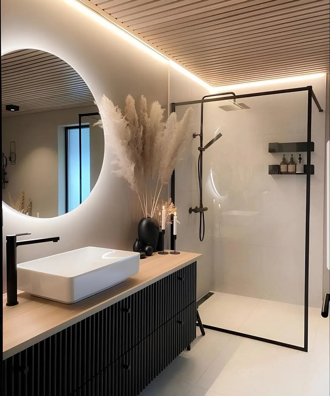 Warm Minimalism: A Scandinavian Oasis - Scandinavian design is doubling down on simplicity, but with a warmer, more lived-in vibe. It’s about creating spaces that feel approachable yet impeccably styled, perfect for anyone aiming for a cozy bathroom aesthetic.