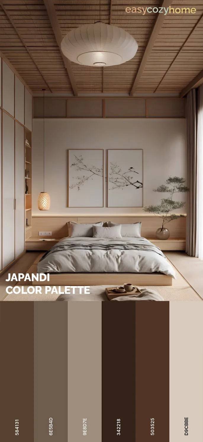 The Japandi color palette revolves around muted, earthy tones that promote relaxation and balance. Soft shades like beige, taupe, and cream dominate, accented by darker tones such as charcoal, deep green, or navy for contrast. The secret lies in keeping the palette harmonious, with no overly bright or clashing colors. For instance, walls painted in off-white or light gray create the perfect backdrop for natural wooden furniture and textile accents in shades of dusty pink or sage. Incorporating black in small details, like frames or lamp bases, adds a subtle edge to the tranquil aesthetic.