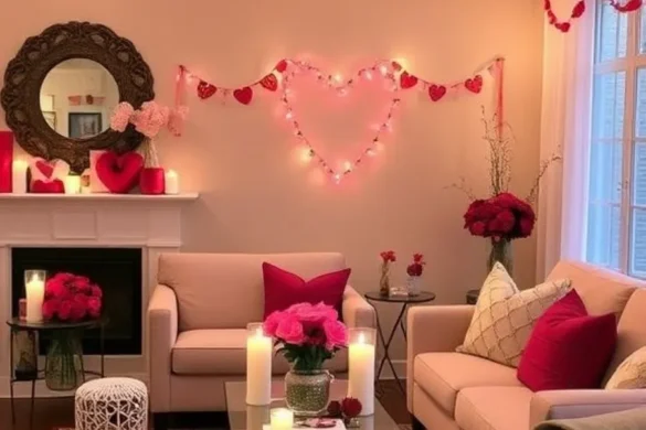 Lighting plays a crucial role in creating a romantic atmosphere. Incorporate string lights, lanterns, and candles throughout your space to achieve a warm and cozy glow. Battery-operated candles are perfect for a safe, hassle-free option that still delivers on ambiance.