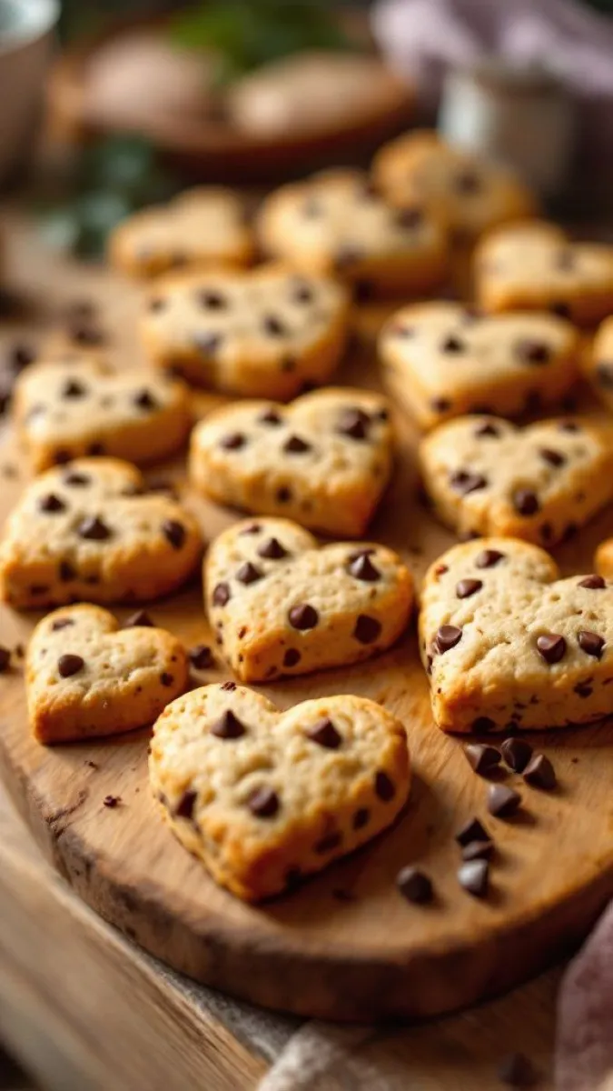 Chocolate-Dipped Cookies Dip half of your Valentine’s cookies in white, milk, or dark chocolate. Add sprinkles, edible glitter, or crushed freeze-dried strawberries for a romantic touch.