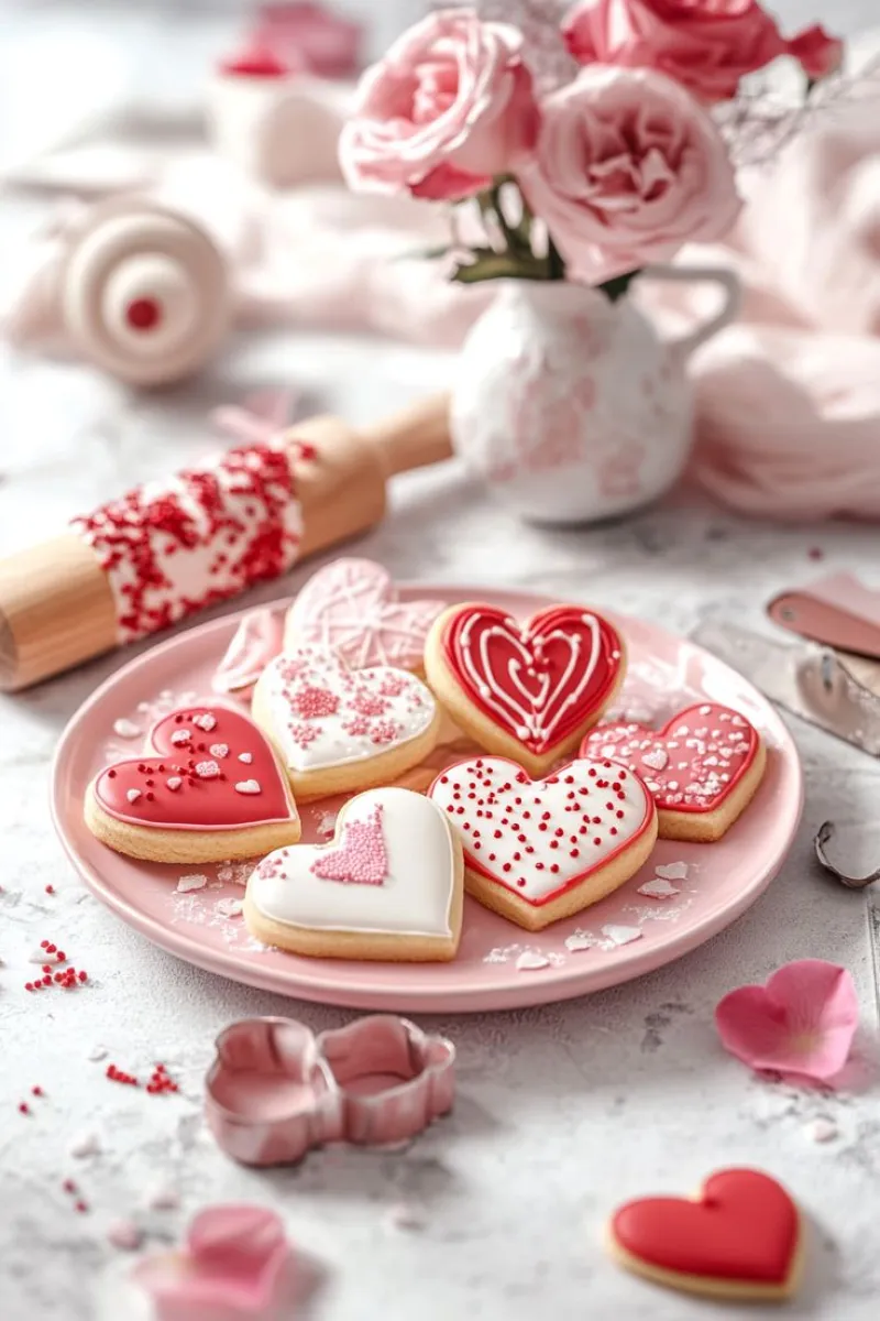 Royal Icing Designs Use royal icing to create elegant designs such as lace patterns, names, or tiny hearts on your cookies. The key is to outline the cookies first, then flood them with thinned icing for a smooth finish.