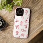 Romantic Icons Phone Case. Valentine Aesthetic Love Design Gift