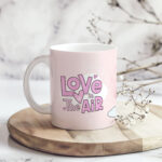 A romantic Valentine’s Day coffee mug featuring a heart hot air balloon and loving message list. This 11 oz white ceramic mug is microwave‑safe and dishwasher‑safe, ideal for gifting or everyday use.