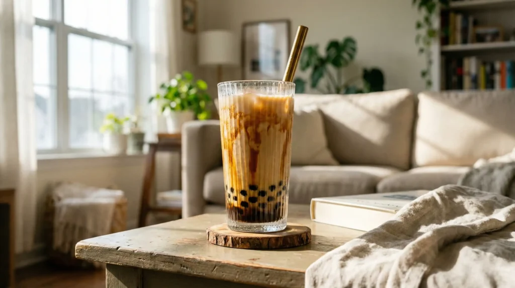 Why buy it when you can make it? 🧋 This $0.60 recipe creates perfectly chewy pearls and tiger stripes at home. No fancy machine needed.