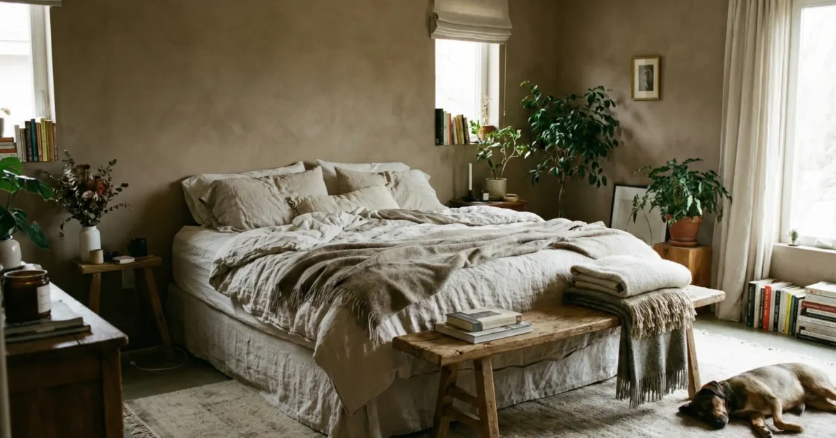 Looking for the perfect bedroom paint color? These warm neutrals create an instant cozy sanctuary. See why taupe is the new gray for calming master bedrooms.