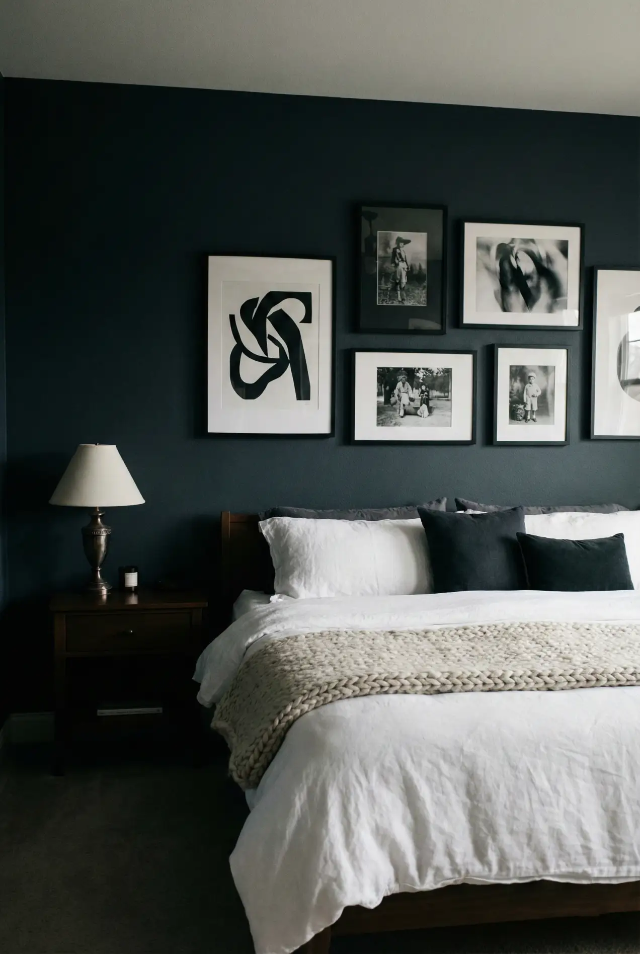Deep blue walls are easier to pull off than you think. Create a boutique hotel vibe in your own home with this moody paint palette.