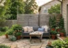 Backyard Privacy From Neighbors: Smart Ways to Block the View Without Closing Your Yard Creating backyard privacy doesn’t mean building a wall. Screens, plants and pergolas can block neighbors’ views while keeping your yard cozy and bright. Save these smart backyard privacy ideas for later. #backyardprivacy #backyarddesign #gardenprivacy #outdoorliving #cozybackyard #privacyideas #backyardinspo #gardenideas Pinterest Alt Text: cozy backyard patio with wooden privacy screen blocking neighbors view