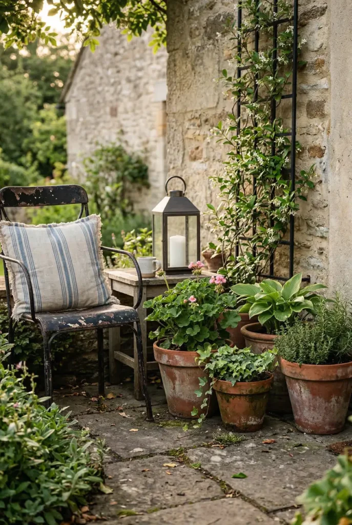 You do not need a huge yard to get the vintage garden look. This small patio formula adds charm with fewer pieces and much better styling. Save this idea.