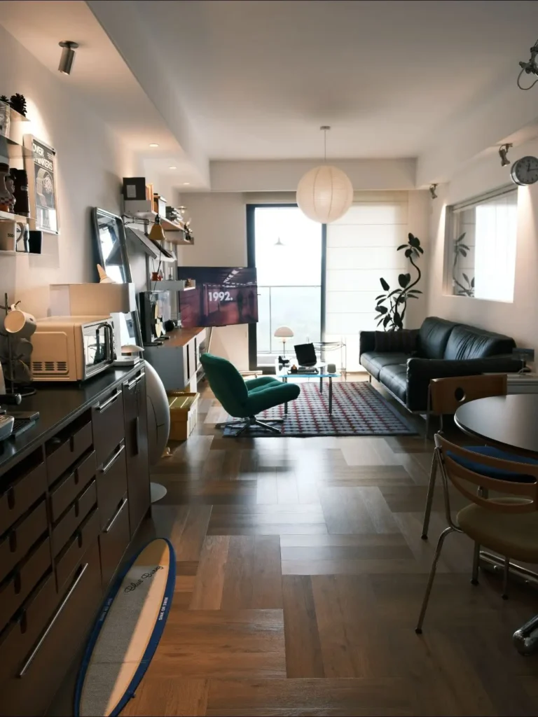 This compact apartment layout shows how open spaces, warm wood floors, and thoughtful styling can make a small home feel spacious. The key is mixing functional zones without visual clutter. Save this if you’re designing a small apartment or studio. #smallapartmentideas #apartmentlayout #openconceptliving #tinyapartment #apartmentdesign #smallspaces #modernapartment #cozyapartment #homeinspiration #interiorideas