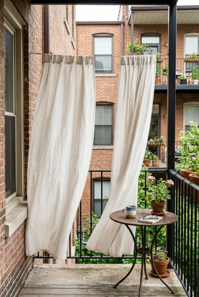 Renting but hate how exposed your patio feels? Outdoor curtains on a tension cable are one of the simplest renter friendly backyard privacy hacks. No drilling. No permanent changes. Just instant coziness.

Save this if you have a small balcony or patio.

#renterfriendly #balconyideas #smallpatioideas #backyardprivacy #apartmentliving #outdoorcurtains #cozyhome