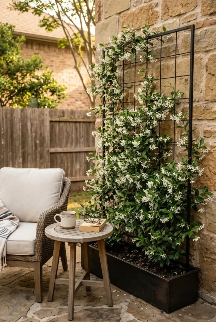 No room for big plants? Use a vertical trellis and climbing vines to create a lush green wall. This simple setup adds privacy and greenery without sacrificing precious patio space.

Save this idea if your backyard is small.

#verticalgarden #smallgardenideas #patioinspiration #gardenwall #smallbackyard #gardeninspo #backyarddesign